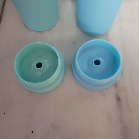 NEW STRATA Acrylic Tumbler Matte Pastel Blue & Green 16oz Set of 2 - Picture 5 of 9